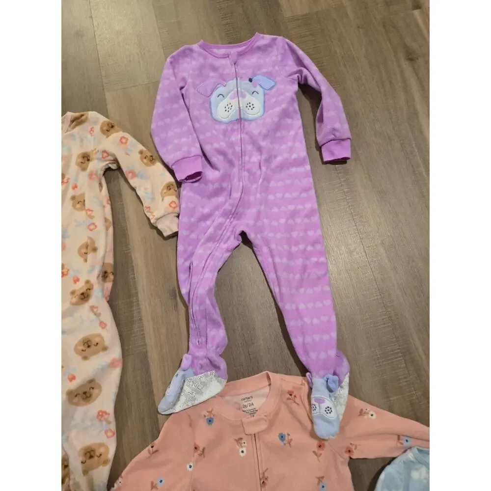 Carters Infant Baby Girl Sleepwear Footie Pajamas One-Piece Lot 24 Months Lot 5